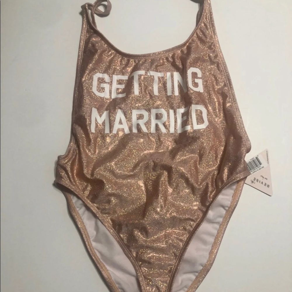 Getting Married One Piece Swimsuit Bride Sz Medium